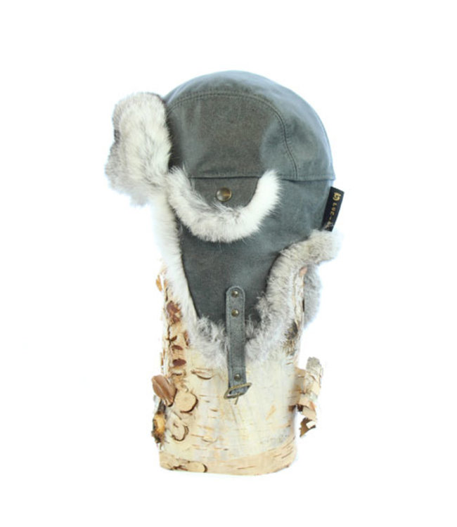 Grenier Rabbit Aviator Hat W/Belts