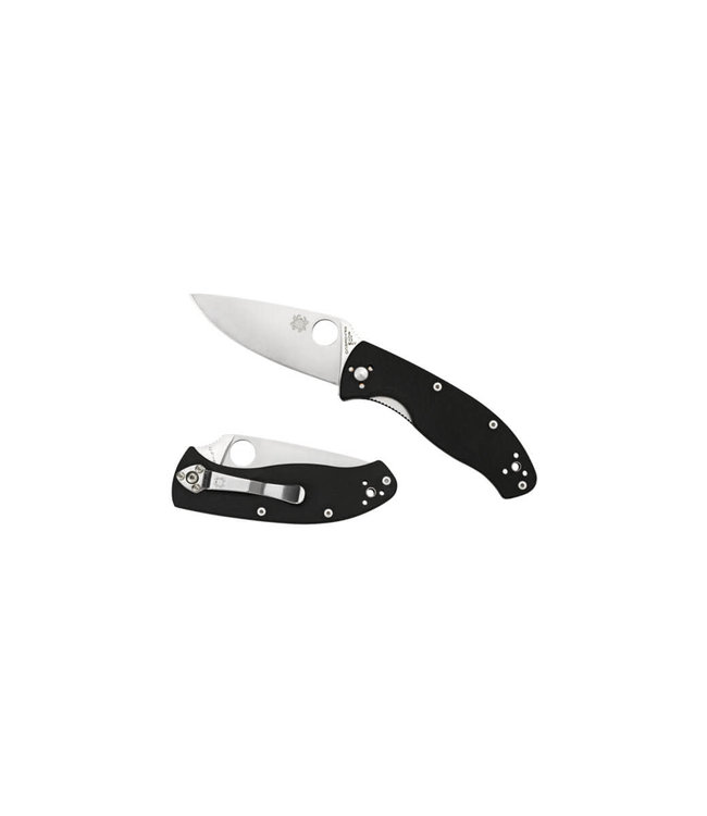 Spyderco Tenacious G-10 Black Flat Grind Plain Edge Knife