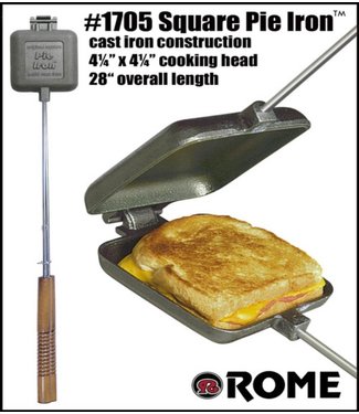 ROME INDUSTRIES Rome's Square Cast Iron Pie Iron ROME INDUSTRIES Rome's Square Cast Iron Pie Iron