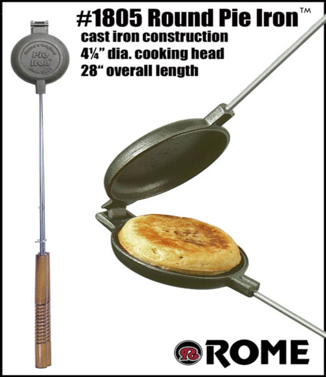 Rome's Round Cast Iron Pie Iron - Ramakko's Source For Adventure