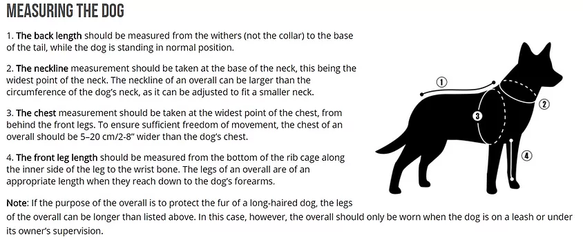 How to size dog vest