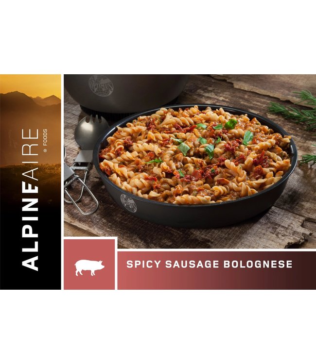 Alpine Aire Spicy Sausage Bolognese Pasta