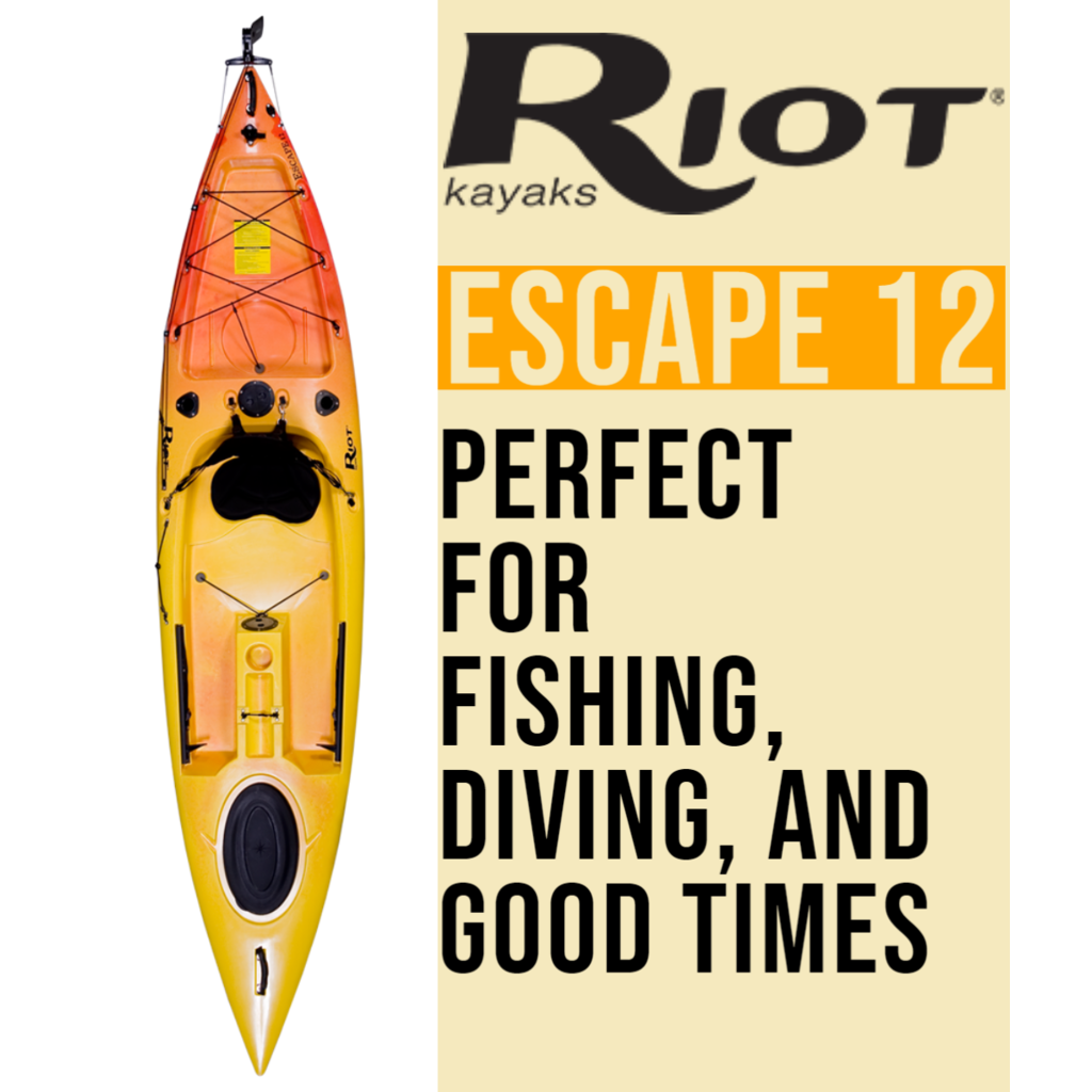 RIOT Riot Kayak Escape 12 Fishing Kayak