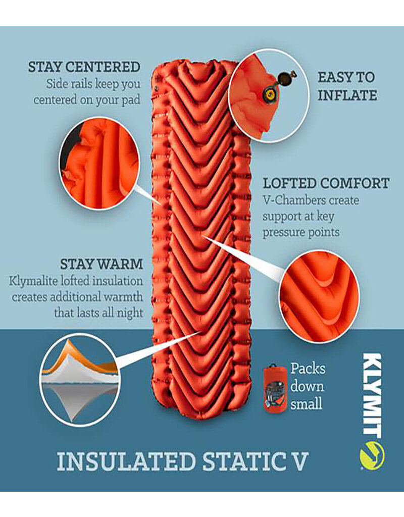 Klymit Insulated Static V Sleeping Pad Ramakko's Source For Adventure