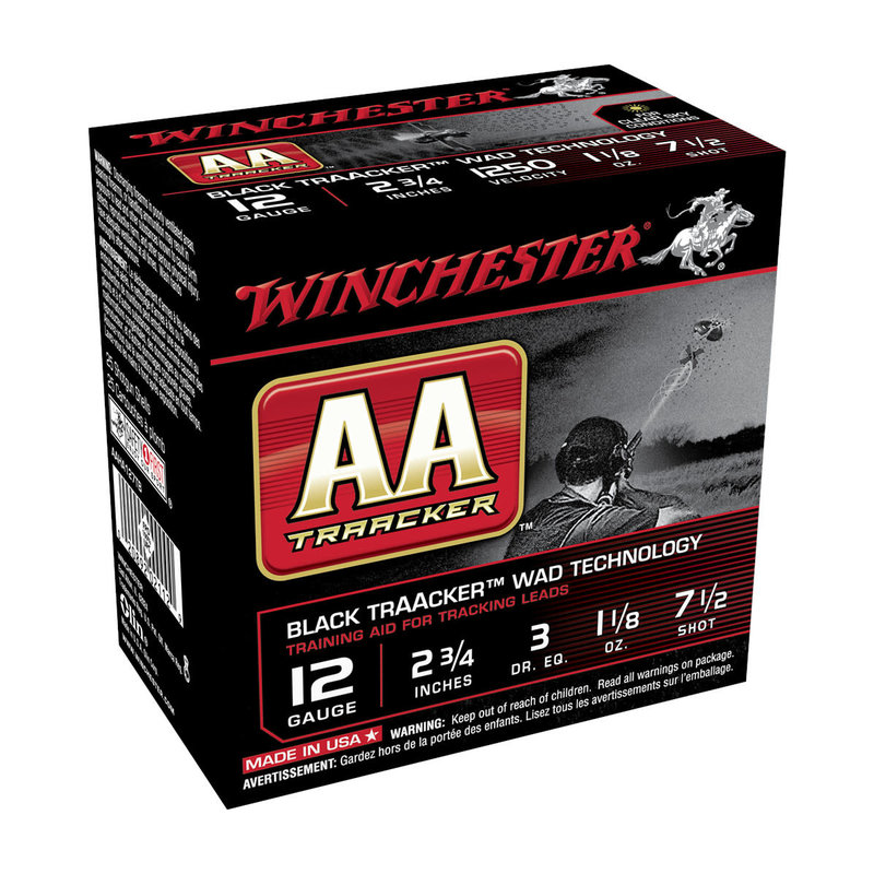 Winchester AA Traacker (BLACK) 12GA 2 3/4" 1 1/8 OZ  #7.5 [250RND BULK CASE]