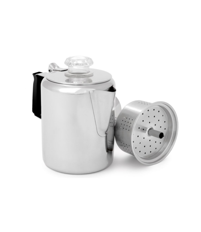 Gsi Outdoors 9 Cup Glacier Stainless Percolator W/ Silicone Handle