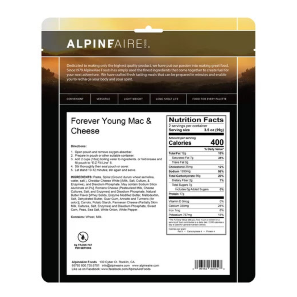 ALPINE AIRE Alpine Aire Forever Young Mac & Cheese
