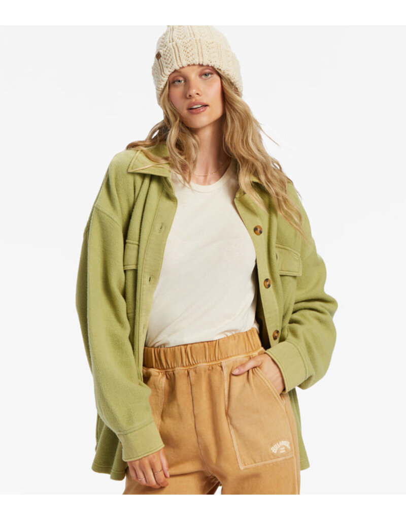 Billabong Women's Anytime Shacket Oversized ButtonThrough Jacket