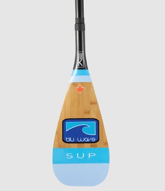 BLU WAVE BOARD CO. INC. Blu Wave The Bamboo 2pc Adjustable Carbon SUP Paddle