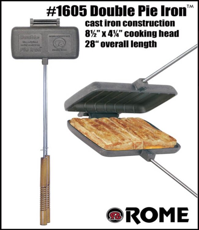 Rome's Cast Iron Double Pie Iron