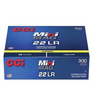 CCI AMMUNITION CCI Mini-Mag 22LR 36GR 1260 FPS CPHP [300 RND BULK]