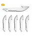 Outdoor Edge Outdoor Edge 3" Half Serrated Drop-Point Replacement Blades 6-Pack - Stainless