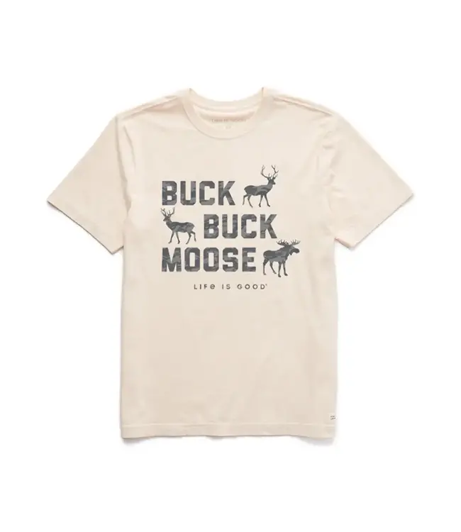 Life Is Good Men's Buck Buck Moose Camo Crusher Tee