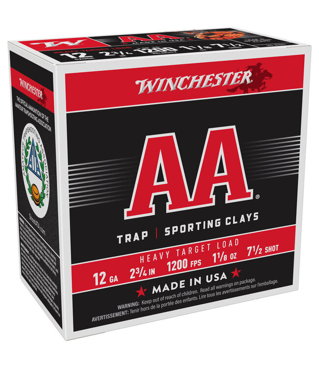 Winchester AA Target 12GA 2.75" 1 1/8OZ #7.5 (250RND BULK)