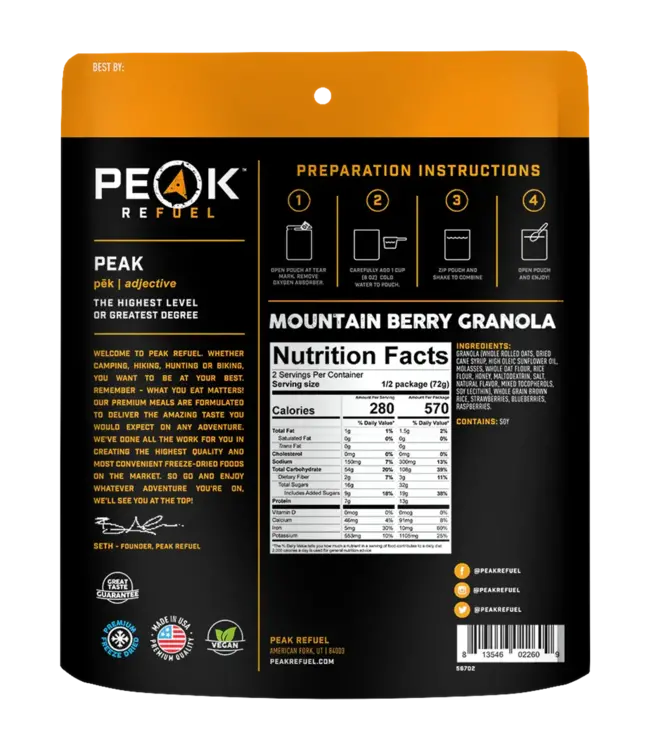 Peak Refuel Mountain Berry Granola