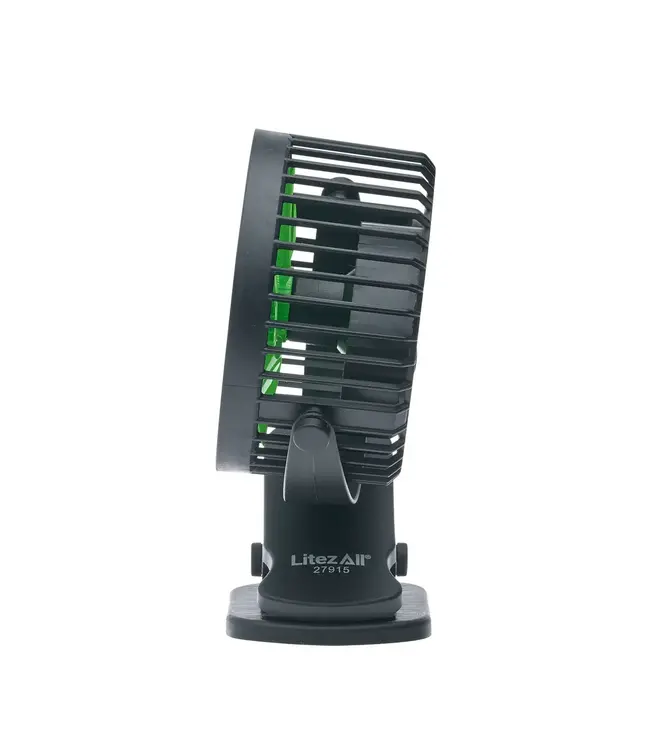 LitezAll Rechargeable Clip On Fan with Light