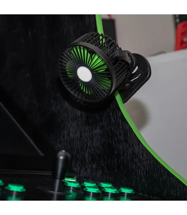 LitezAll Rechargeable Clip On Fan with Light