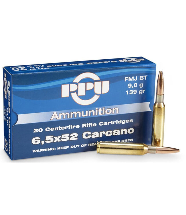 PPU Rifle Line 6.5x52 CARCANO 139GR FMJ BT