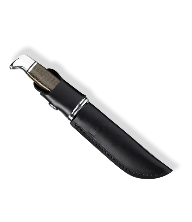 Buck Knives 117 Brahma Knife - O.D. Green Micarta Pro