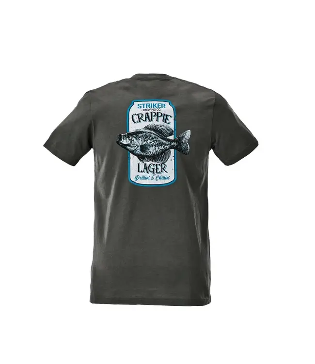 Striker Brands Crappie Lager Tee - Charcoal