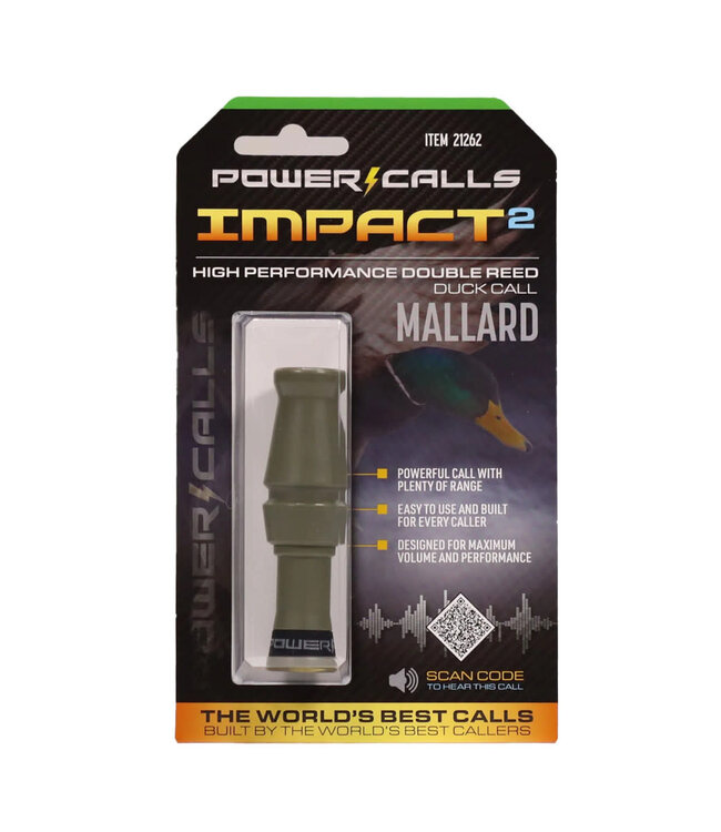 Power Calls Impact Polycarbonate Double Reed Mallard Call