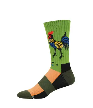 SOCK SMITH Sock Smith Men's Compass Wool Folk Art Rooster Socks