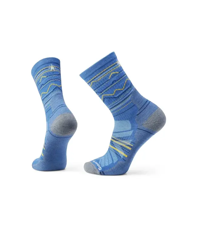 Smartwool Hike Light Cushion Mountain Range Pattern Crew Sock