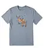 Life Is Good Men's Realaxed Deer Friends Short Sleeve Tee