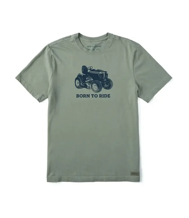 Life Is Good Men's Born to Ride Mower Crusher Tee