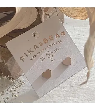 PIKA & BEAR Pika & Bear "Total Eclipse Of The Heart" Heart Stud Earrings