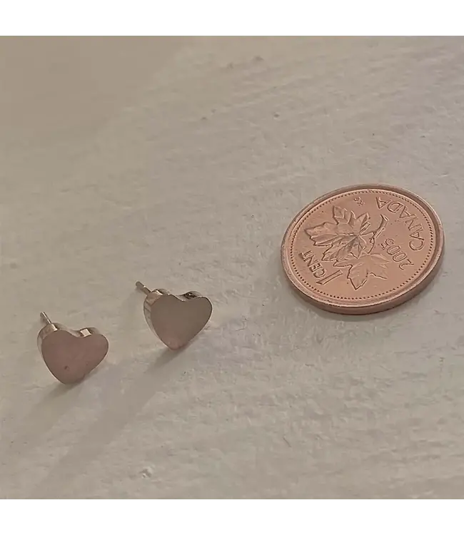 Pika & Bear "Total Eclipse Of The Heart" Heart Stud Earrings