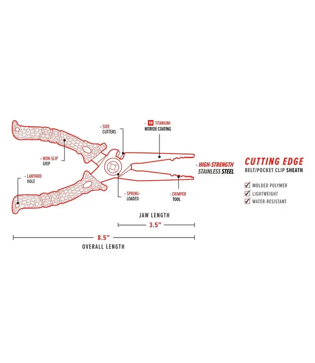 Bubba Stainless Steel Pliers - 8.5"