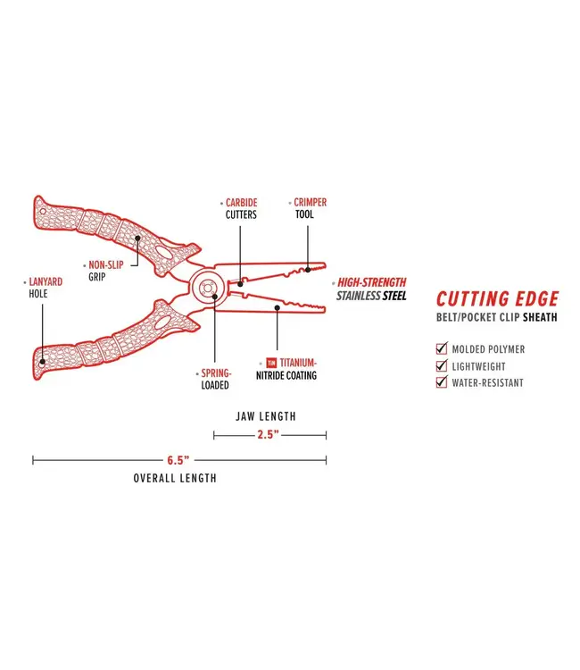 Bubba Stainless Steel Pliers - 6.5"