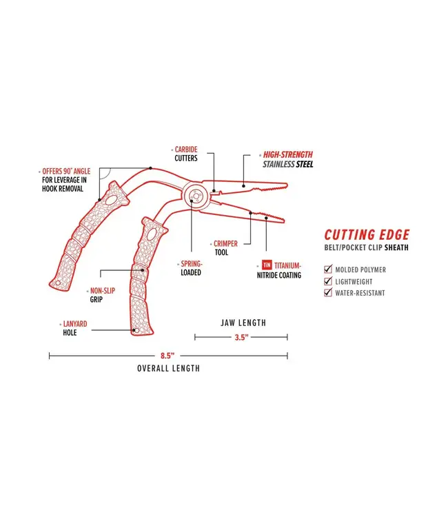Bubba Stainless Steel Pistol Pliers - 8.5"