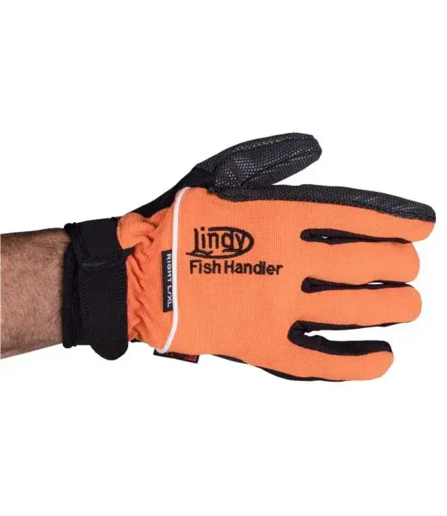 Lindy Fish Handling Glove - Orange - Large, Right Hand