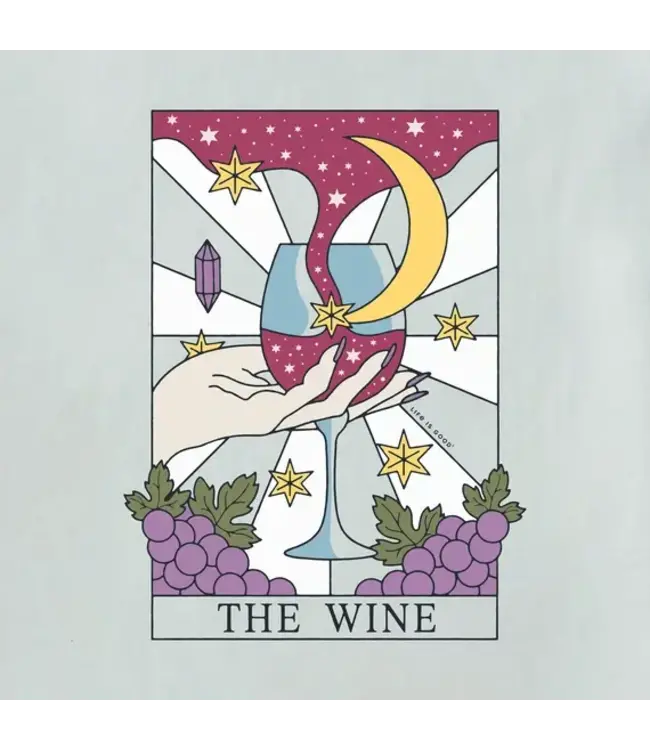Life Is Good Women's Groovy The Wine Tarot Short Sleeve Tee