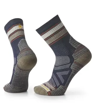 SMARTWOOL Smartwool Hike Striped Mid Crew Socks