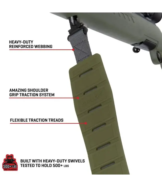 The Allen Company King Traction Molded Rubber Sling - Ranger Green