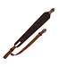 The Allen Company Deer Head Padded Leather Rifle Sling with Swivels - Brown