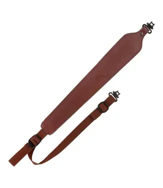 THE ALLEN COMPANY The Allen Company Deer Head Padded Leather Rifle Sling with Swivels - Brown