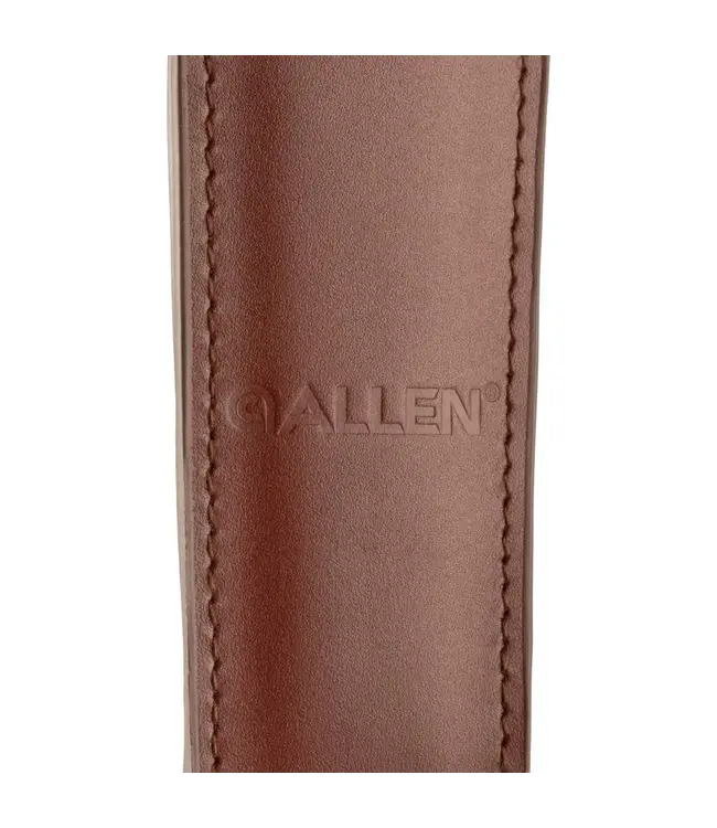 The Allen Company Deer Head Padded Leather Rifle Sling with Swivels - Brown