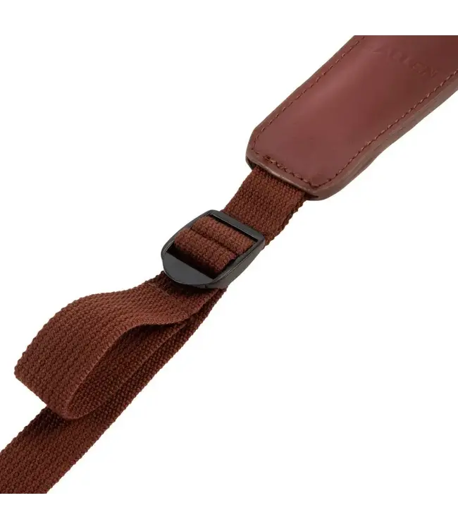 The Allen Company Deer Head Padded Leather Rifle Sling with Swivels - Brown