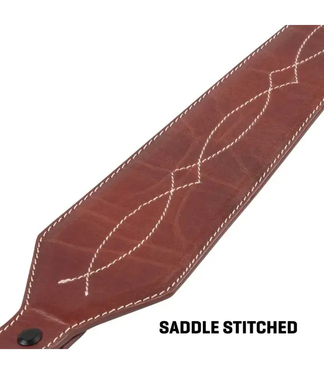 The Allen Company Heritage Western Scallop Leather Rifle Sling - Brown