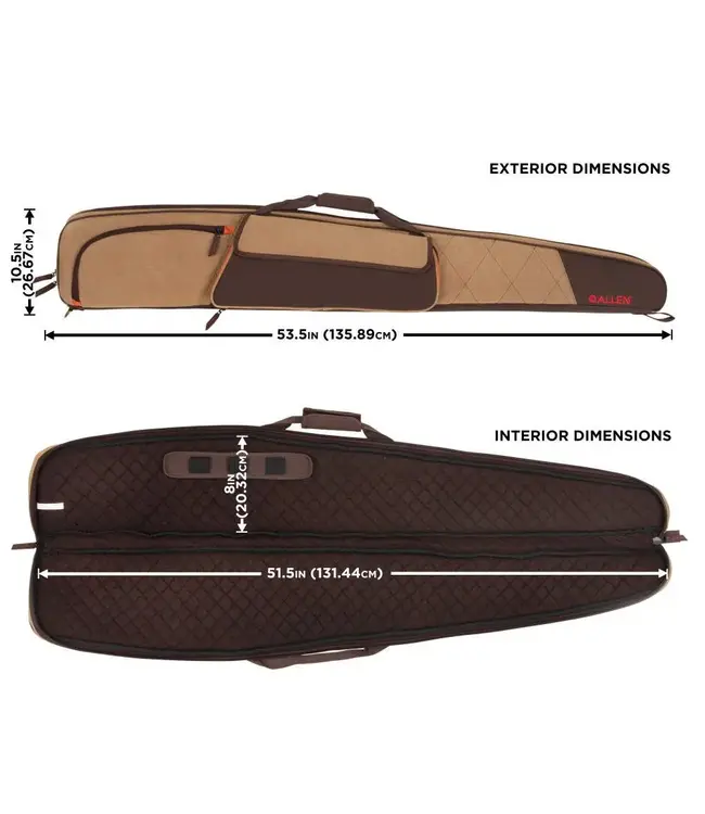 The Allen Company 52" Humbolt Shotgun Case - Tan/Brown