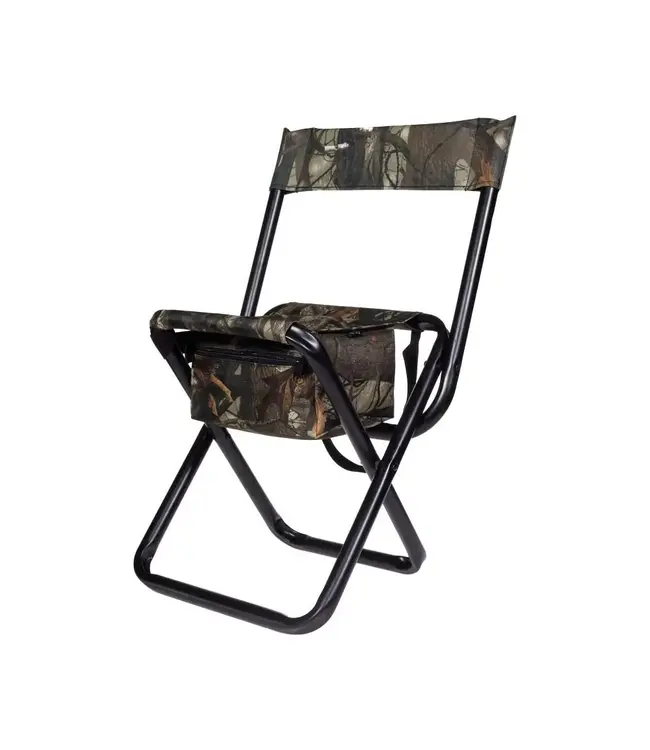 The Allen Company Camo Folding Hunting Stool with Back - Black