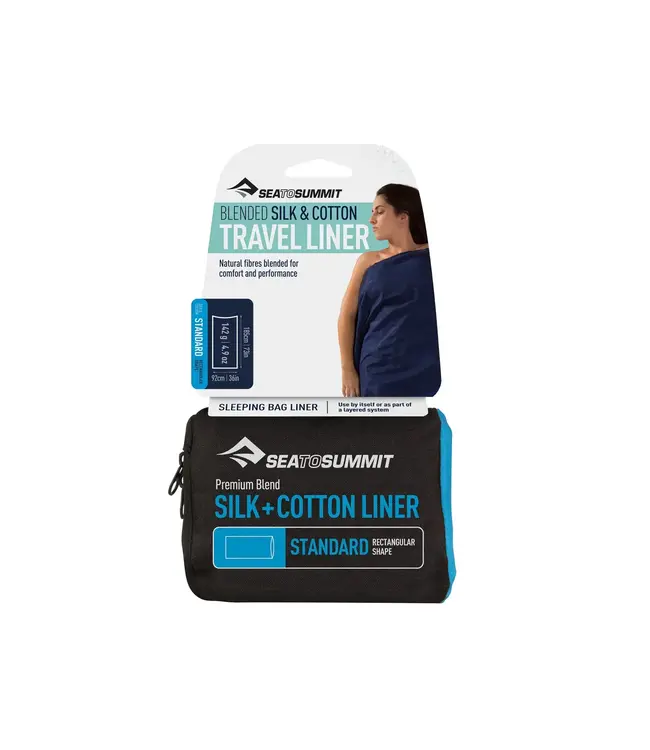 Sea To Summit Silk-Cotton Blend Travel Liner - Mummy With Hood