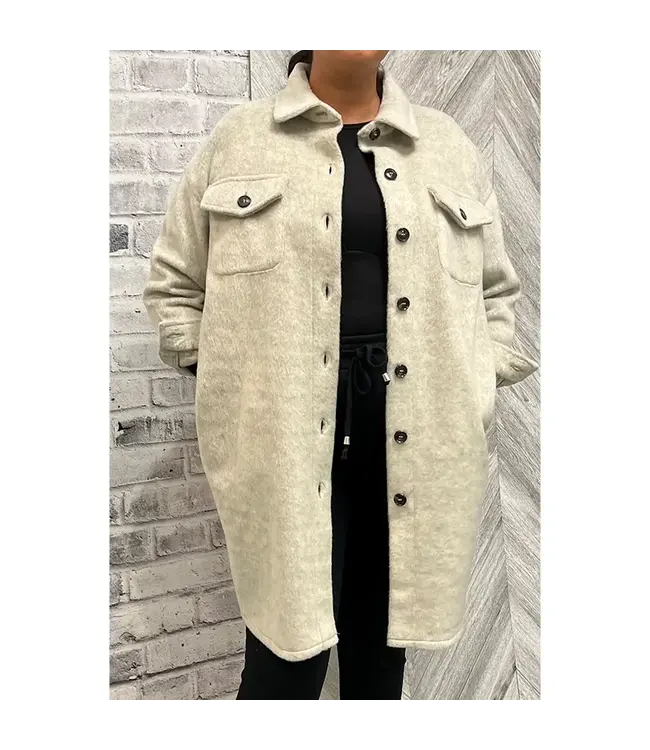 Parkhurst Solid Long Shirt Jacket