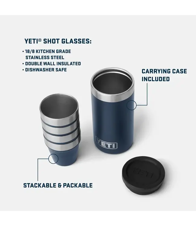 Yeti Shot Glasses  With Carrying Case