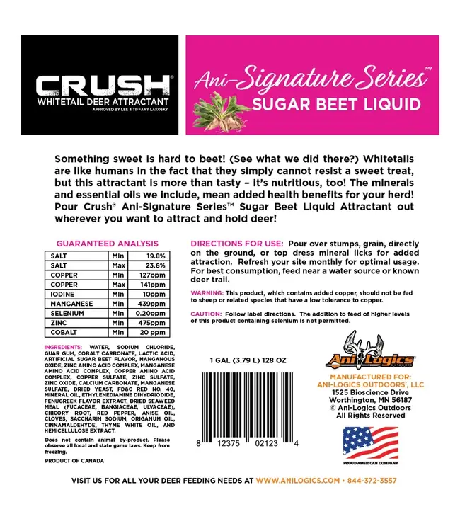 Ani-Logics CRUSH Sugar Beet Liquid-1 Gallon