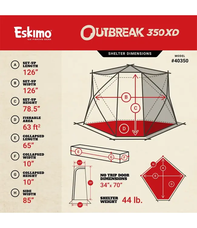 Eskimo Outbreak 350XD Insulated Hut